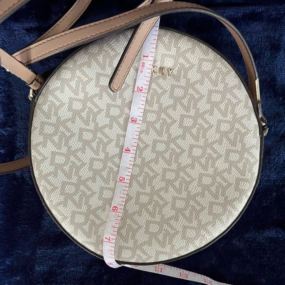 DKNY Cream and Tan Round Crossbody Bag - Picture 4 of 10